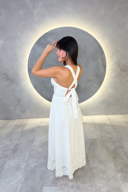 VESTIDO AMERICANO REF: MD6406 BLANCO